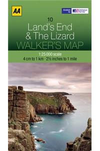 Walker's Map Lands End & the Lizard