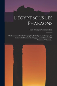 L'égypt Sous Les Pharaons: Ou Recherches Sur La Géographie, La Réligion, La Langue, Les Écritures Et L'histoire De L'égypte Avant L'invasion De Cambyse, Volume 2...