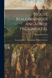 Nogle Bemærkninger Angående Ynglingatal