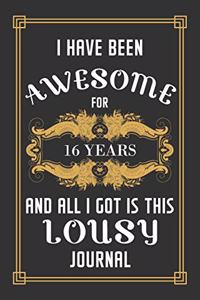 16th Birthday Journal