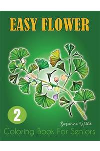 Easy Flower Coloring Book for Seniors