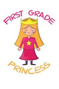 First Grad Princess: 100 handwriting paper Pages Large Big 6 x 9 for school boys, girls, kids and pupils princess and prince