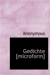 Gedichte [Microform]