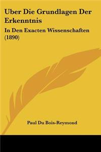 Uber Die Grundlagen Der Erkenntnis: In Den Exacten Wissenschaften (1890)