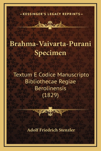 Brahma-Vaivarta-Purani Specimen