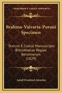 Brahma-Vaivarta-Purani Specimen