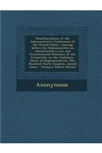 Reauthorization of the Administrative Conference of the United States
