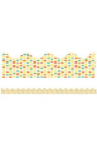 Yellow Brick Scalloped Bulletin Board Borders