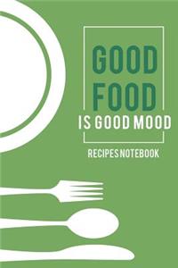Recipes notebook-GOOD FOOD IS GOOD MOOD