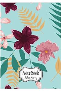 Notebook Flower Design: Notebook Journal Diary, 110 Lined Pages, 7 X 10