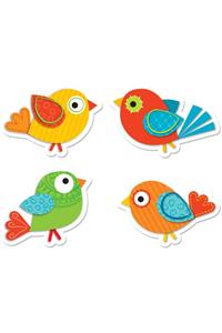 Boho Birds Shape Stickers