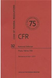 National Defense, Parts 700 to 799