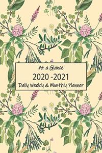 At a Glance 2020-2021 Daily Weekly & Monthly Planner
