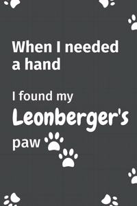 When I needed a hand, I found my Leonberger's paw