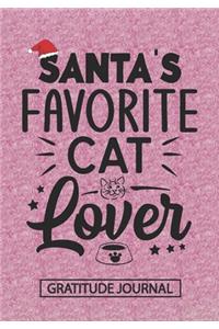 Santa's Favorite Cat Lover - Gratitude Journal