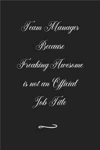 Team Manager Because Freaking Awesome is not an Official Job Title