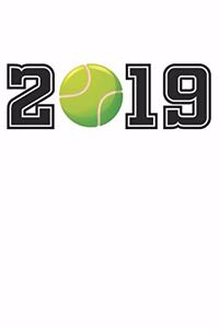 Tennis 2019: agenda, carnet de notes, livre 100 pages lignées en couverture souple pour tout ce que vous voulez écrire et ne pas oublier