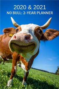 2020 & 2021 Two-Year Planner - Two Year Appointment Book Gift - Agenda Notebook for New Year Planning - Funny Cow Pun