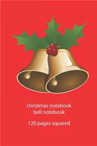 christmas notebook bell notebook