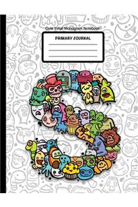 Cute Initial Monogram Notebook Primary Journal