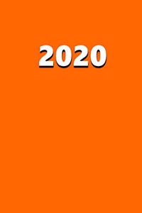 2020 Daily Planner 2020 Safety Orange Color 384 Pages