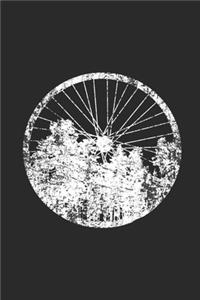 Bicycle Wheel With Forest Silhouette