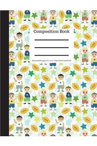 Composition Book 200 Sheet/400 Pages 8.5 X 11 In.-Wide Ruled Football Kids