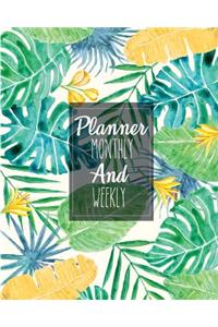 Planner monthly and weekly