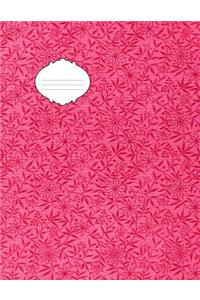 Red Vintage Floral Notebook