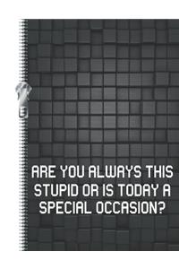 Are You Always This Stupid or Is Today a Special Occasion?