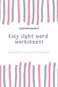 Easy sight word worksheets