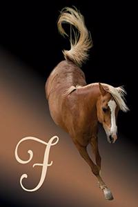 Horse Initial 'f' Monogram Notebook