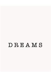 dreams white cover notebook