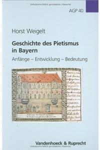 Geschichte Des Pietismus in Bayern