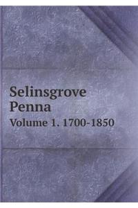 Selinsgrove Penna Volume 1. 1700-1850