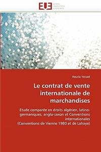 contrat de vente internationale de marchandises