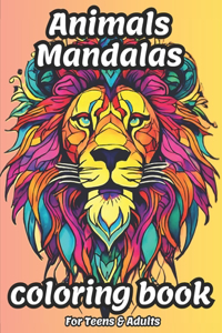 Anxiety Relief Animals Mandalas Coloring Book For Autistic Teens & Adults