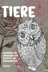 Malbücher für Erwachsene für Bleistifte und Kugelschreiber - Mandala - Tiere