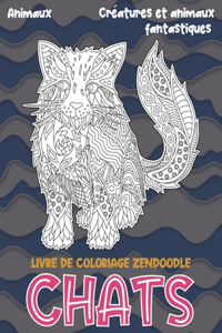 Livre de coloriage Zendoodle - Créatures et animaux fantastiques - Animaux - Chats