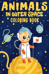 Animals In Outer Space Coloring Book
