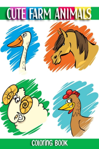 Cute Farm Animals Coloring Book