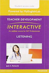 Teacher Development Interactive, MyLab English, Listening, Student Access Card