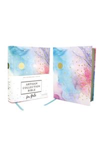 Niv, Artisan Collection Bible for Girls, Cloth Over Board, Multi-Color, Art Gilded Edges, Red Letter Edition, Comfort Print