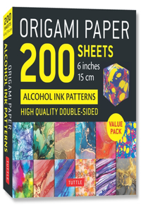 Origami Paper 200 sheets Alcohol Ink Patterns 6