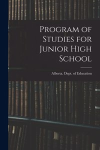 Program of Studies for Junior High School