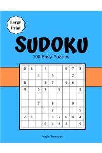 Sudoku Large Print 100 Easy Puzzles