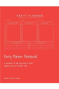 Party Planner Notebook