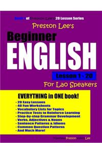Preston Lee's Beginner English Lesson 1 - 20 For Lao Speakers