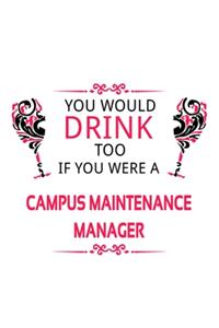 You Would Drink Too If You Were A Campus Maintenance Manager