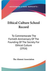Ethical Culture School Record